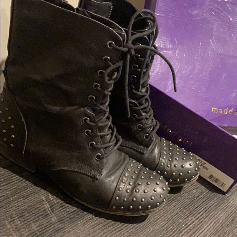 Studded Madden Girl combat boots